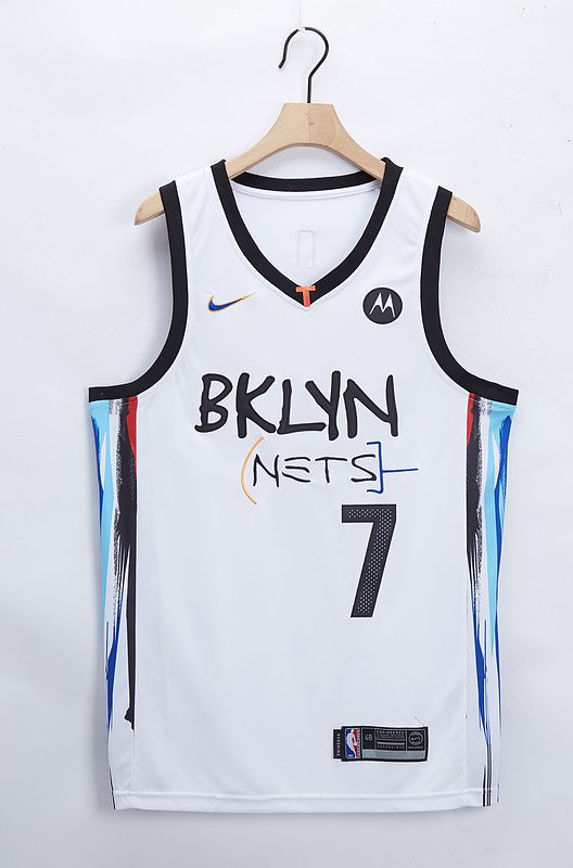 Men Brooklyn Nets #7 Durant White Game Nike 2021 NBA Jersey1-0